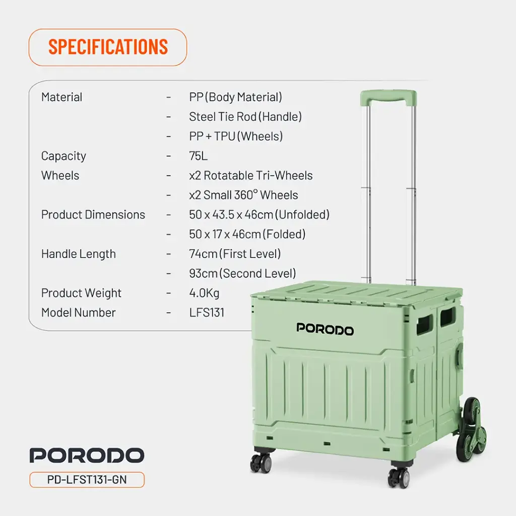 Porodo Lifestyle Collapsible Wagon Cart 2