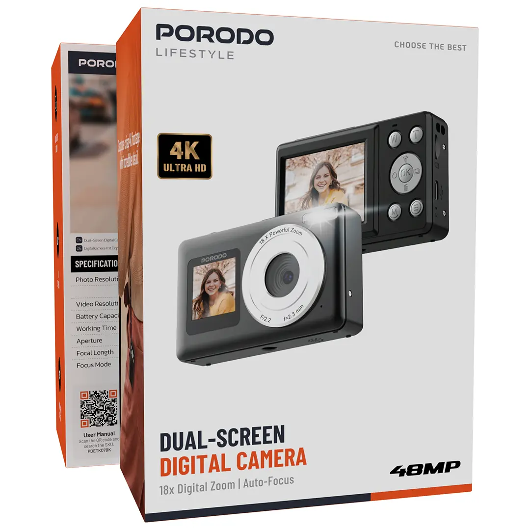 Porodo Lifestyle Dual-Screen Digital Camera 2