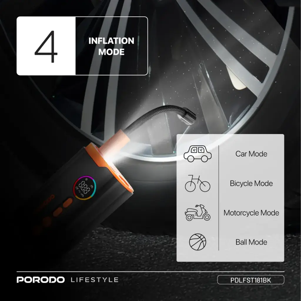 Porodo Lifestyle Electric Air Inflator 2