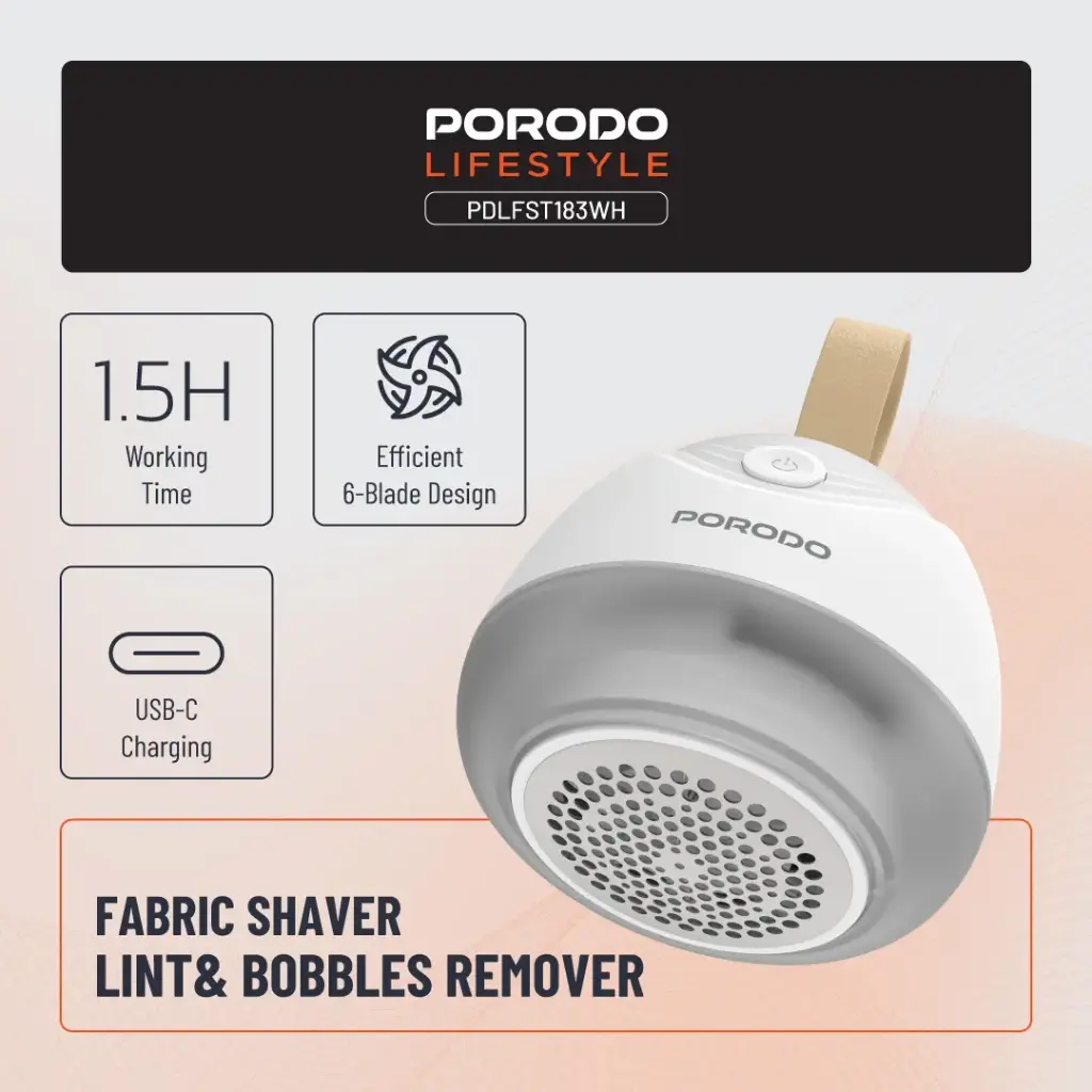Porodo Lifestyle Fabric Shaver Lint & Bobbles Remover 6