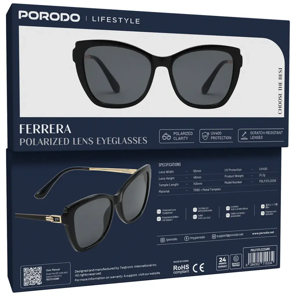 Porodo Lifestyle Ferrera Polarized Lens Eyeglasses 3
