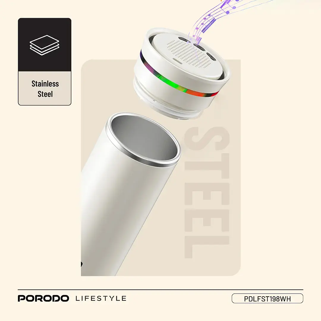 Porodo Lifestyle Fluxmix 350ML Stirring Cup with Speaker 3