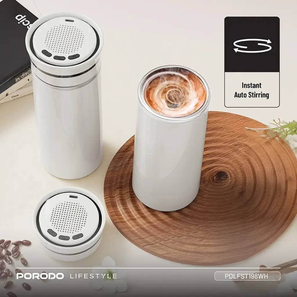 Porodo Lifestyle Fluxmix 350ML Stirring Cup with Speaker 6