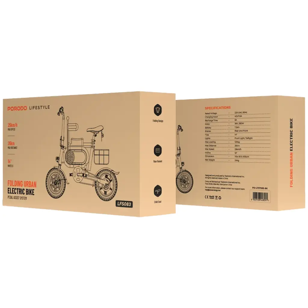 Porodo Lifestyle Folding Urban Electric Bike 2