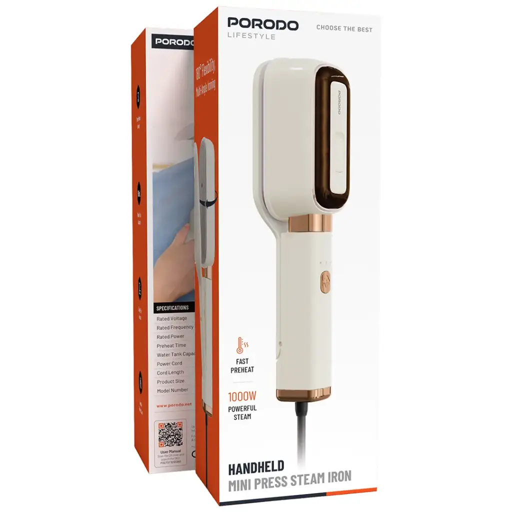Porodo Lifestyle Handheld Mini Press Steam Iron 3