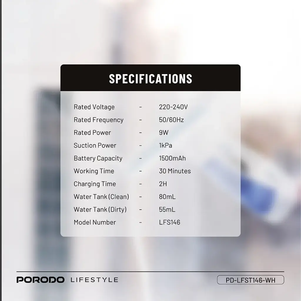 Porodo Lifestyle Handheld Window Cleaner 7