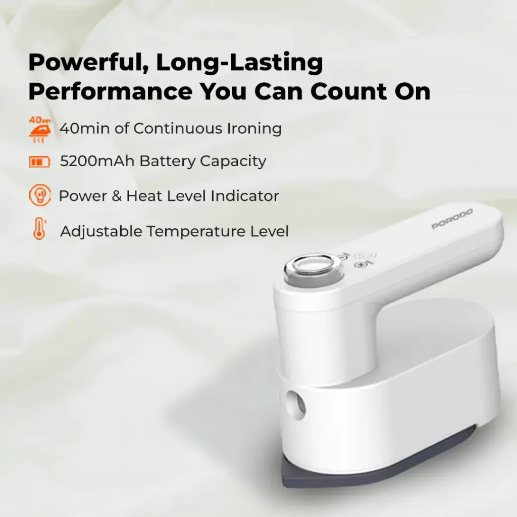 Porodo Lifestyle Heatpulse Portable Steam Iron 6