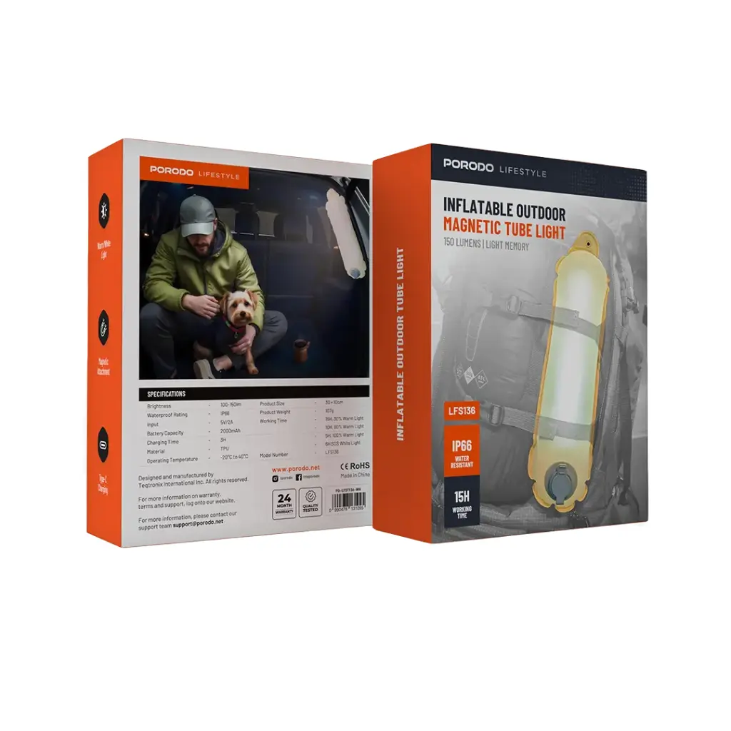 Porodo Lifestyle Inflatable Outdoor Magnetic Tube Light 8