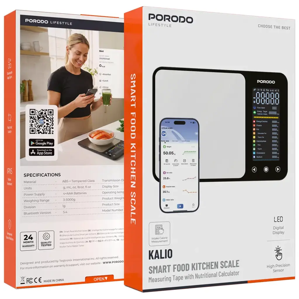Porodo Lifestyle Kalio Smart Food Kitchen Scale 2