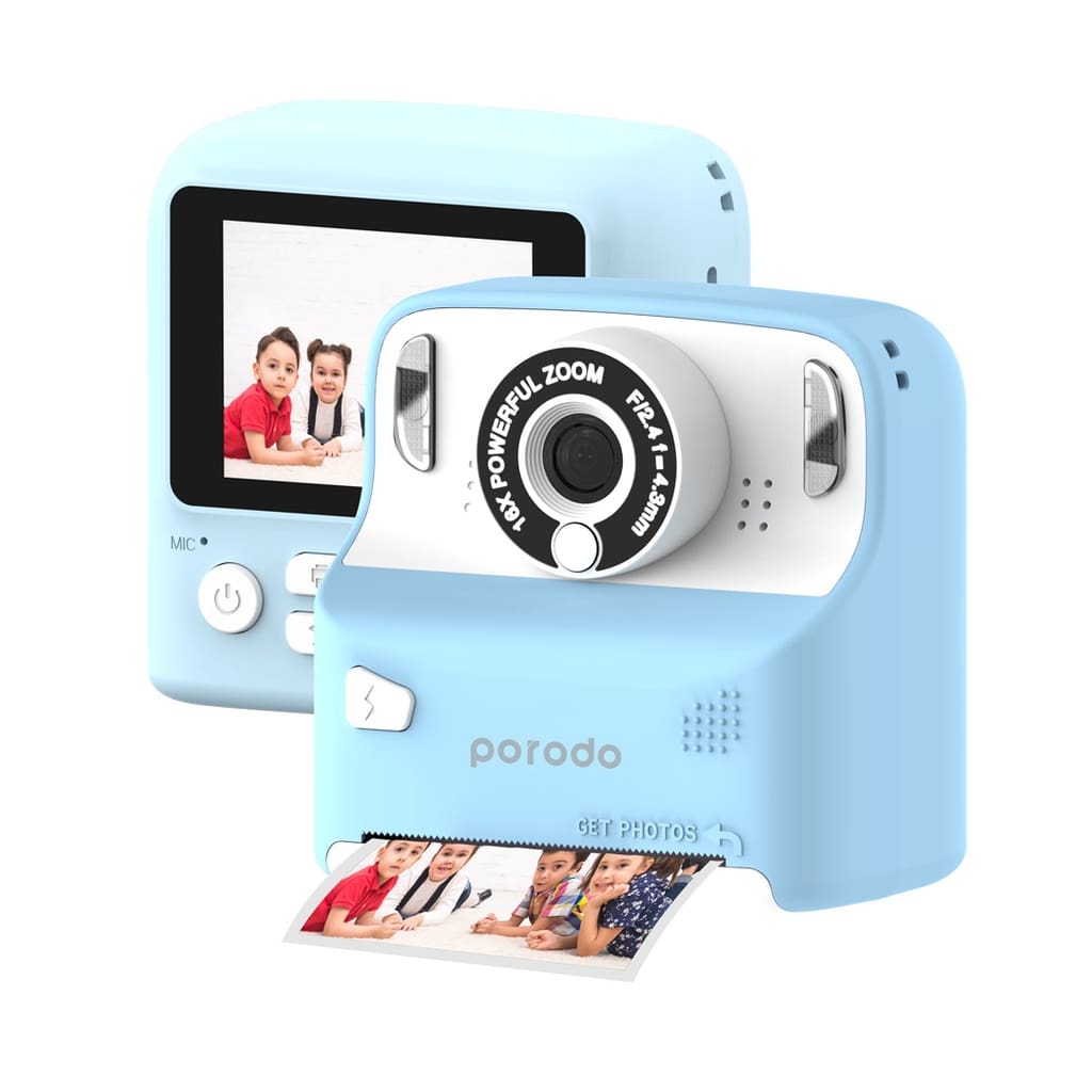 Porodo Kids Instant Print Camera with 16X Zoom - Pink 2