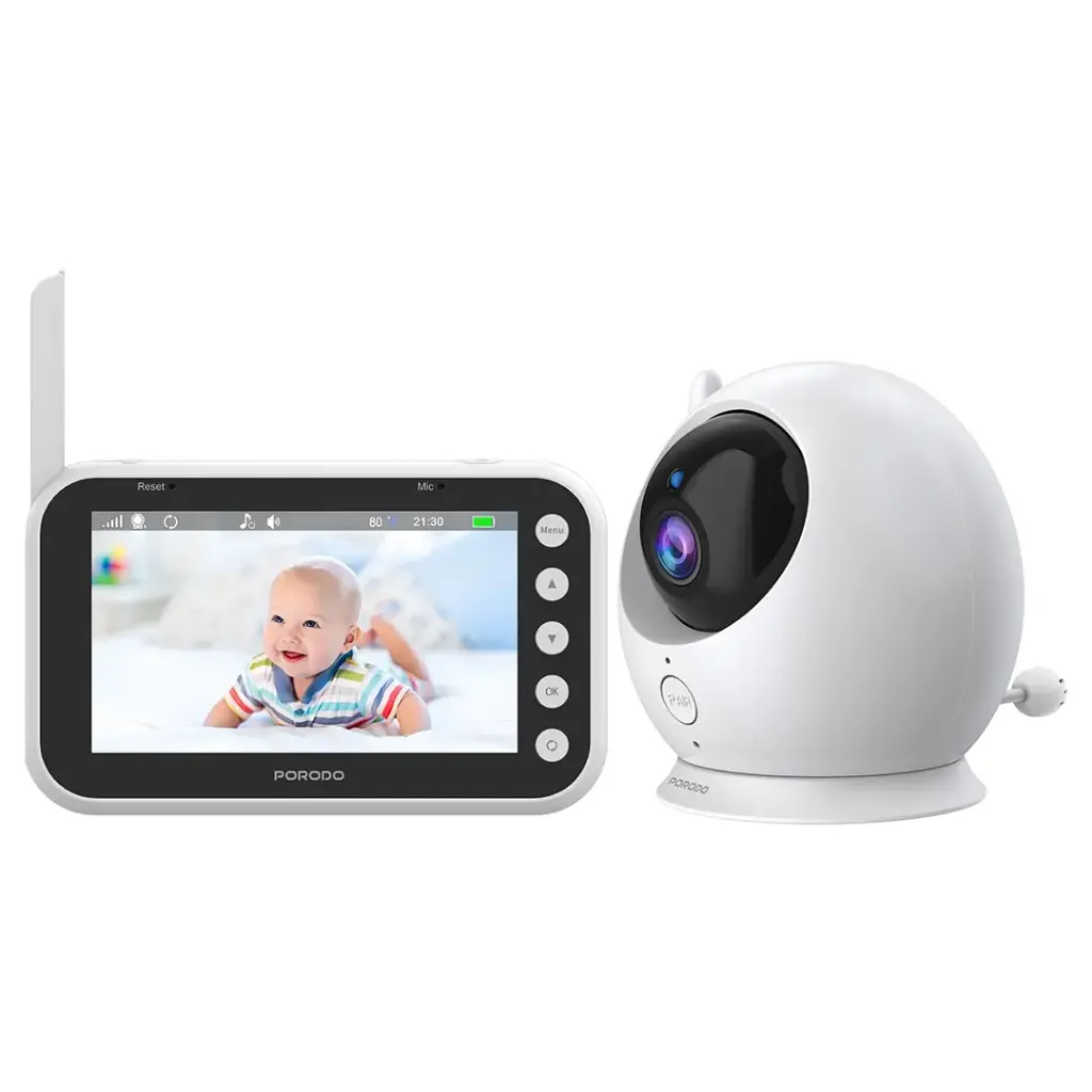 Porodo Wireless Video Baby Monitor with Flexible Mount & Parent Display 5