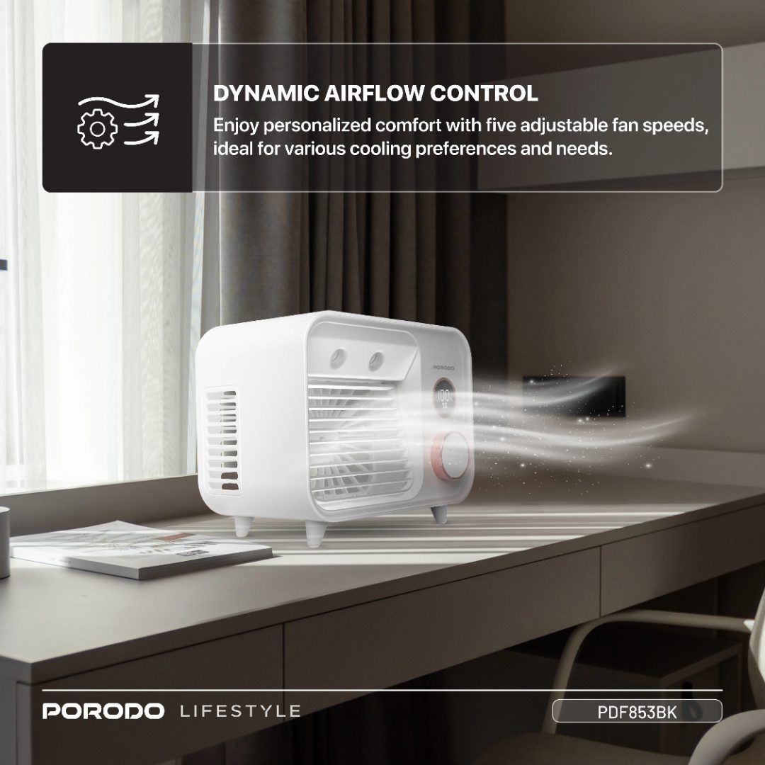 Porodo Lifestyle Mini Mist Fan Desktop Air Cooler 3