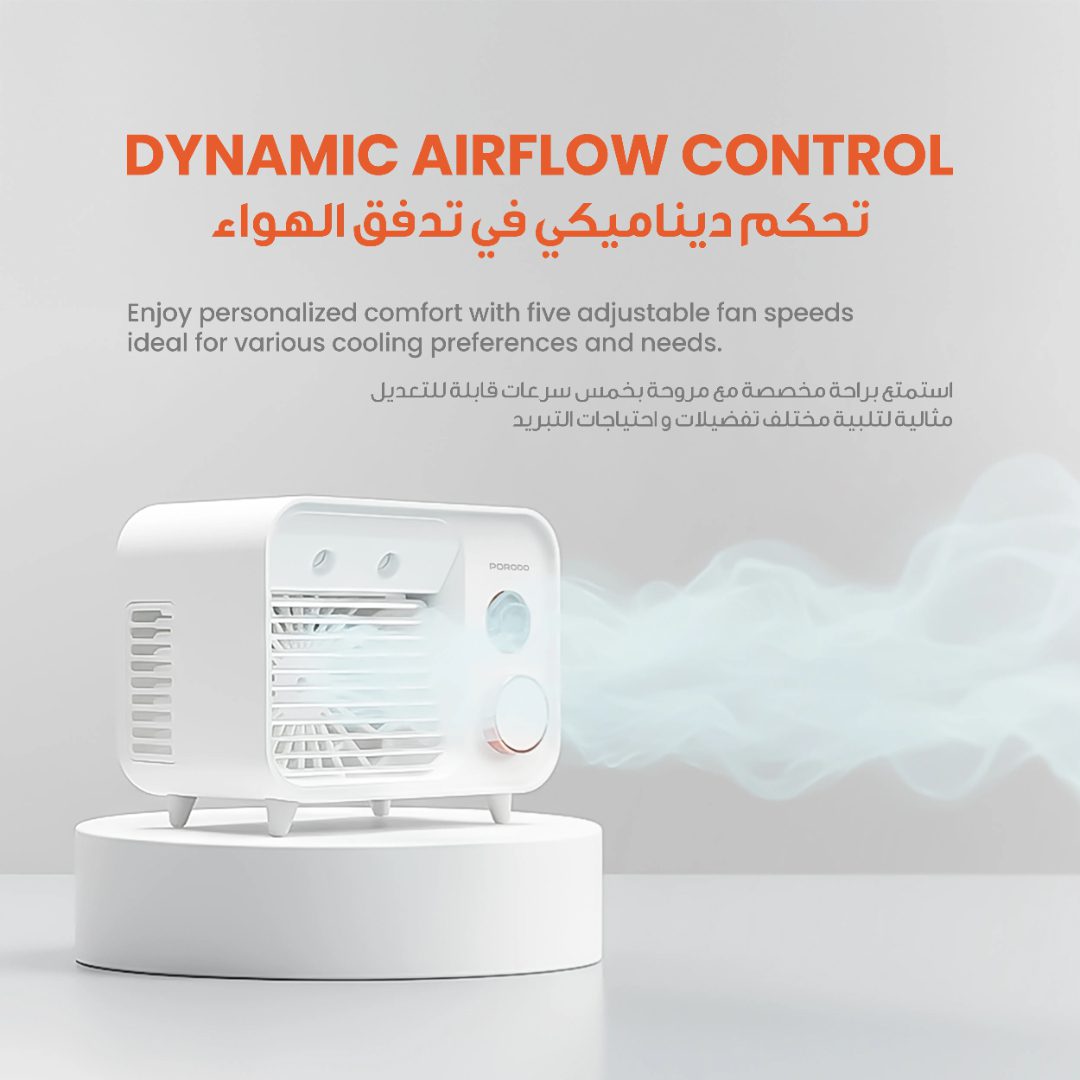 Porodo Lifestyle Mini Mist Fan Desktop Air Cooler 6