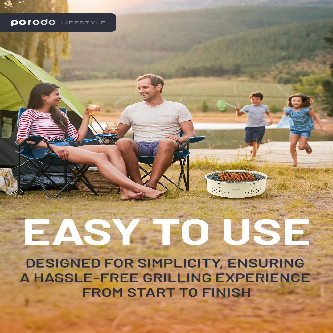 Porodo Lifestyle Mini Portable Charcoal Grill Outdoor Adventure Made Easy 7