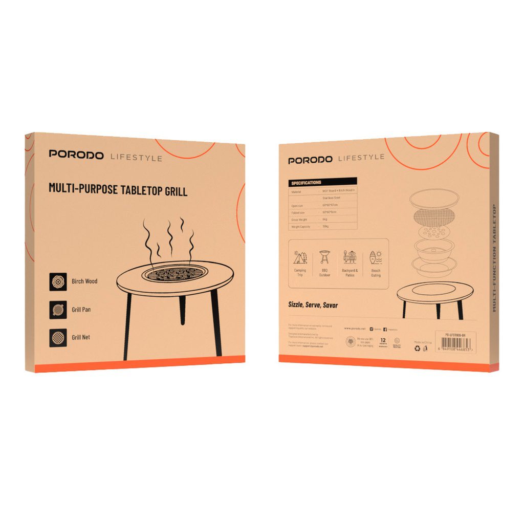 Porodo Lifestyle Multi-Purpose Tabletop Grill 2