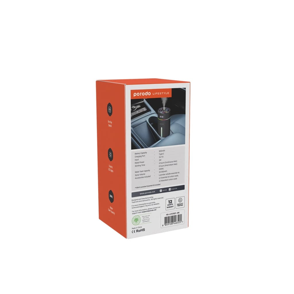 Porodo Lifestyle Portable Air Diffuser with LED Lighting 2