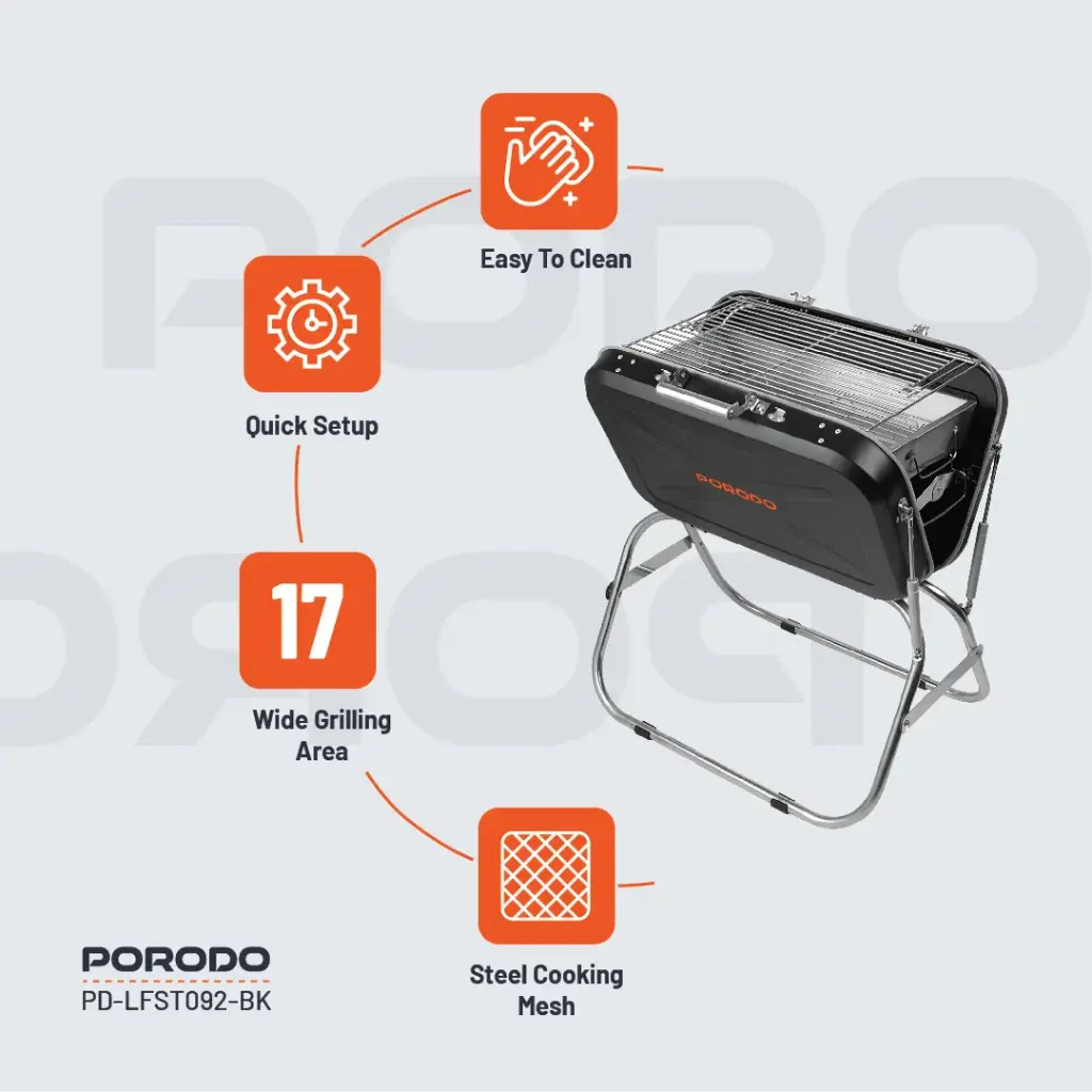 Porodo Lifestyle Portable Folding BBQ Grill 6