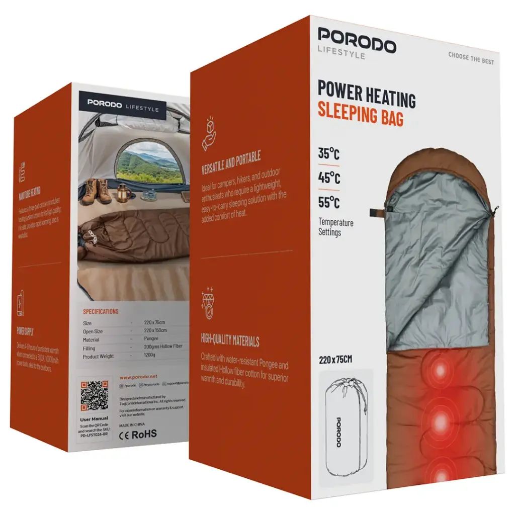 Porodo Lifestyle Power Heating Sleeping Bag 2