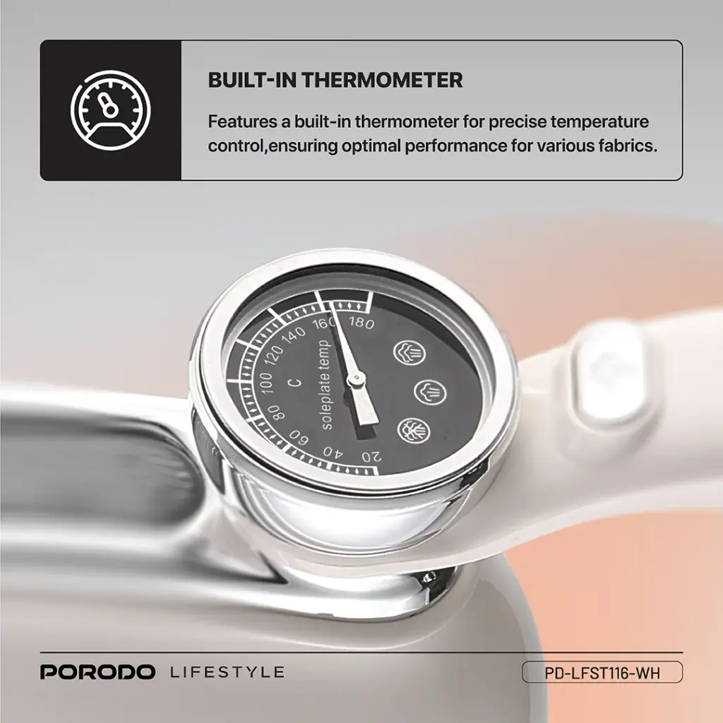 Porodo Lifestyle Retro Thermometer Steam & Heat Iron 5