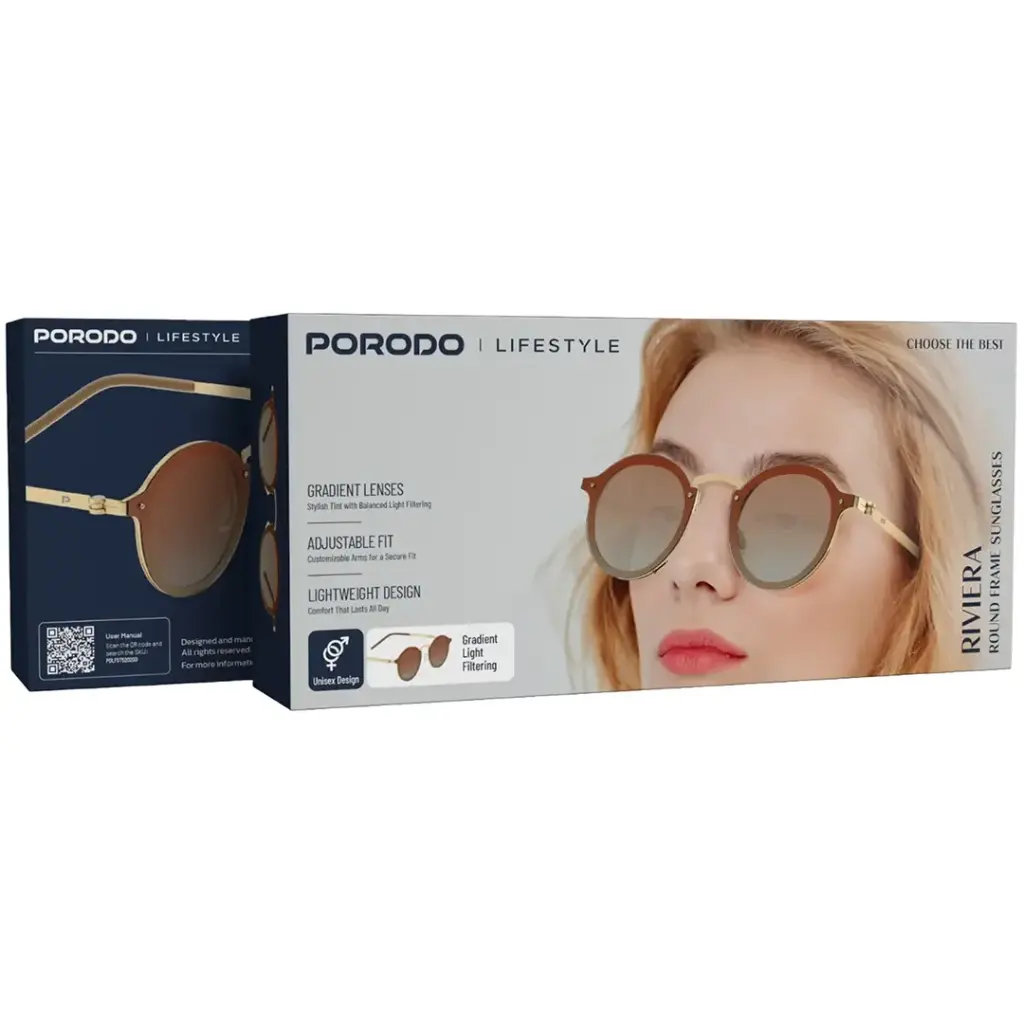 Porodo Lifestyle Riviera Round Frame Sunglasses 3
