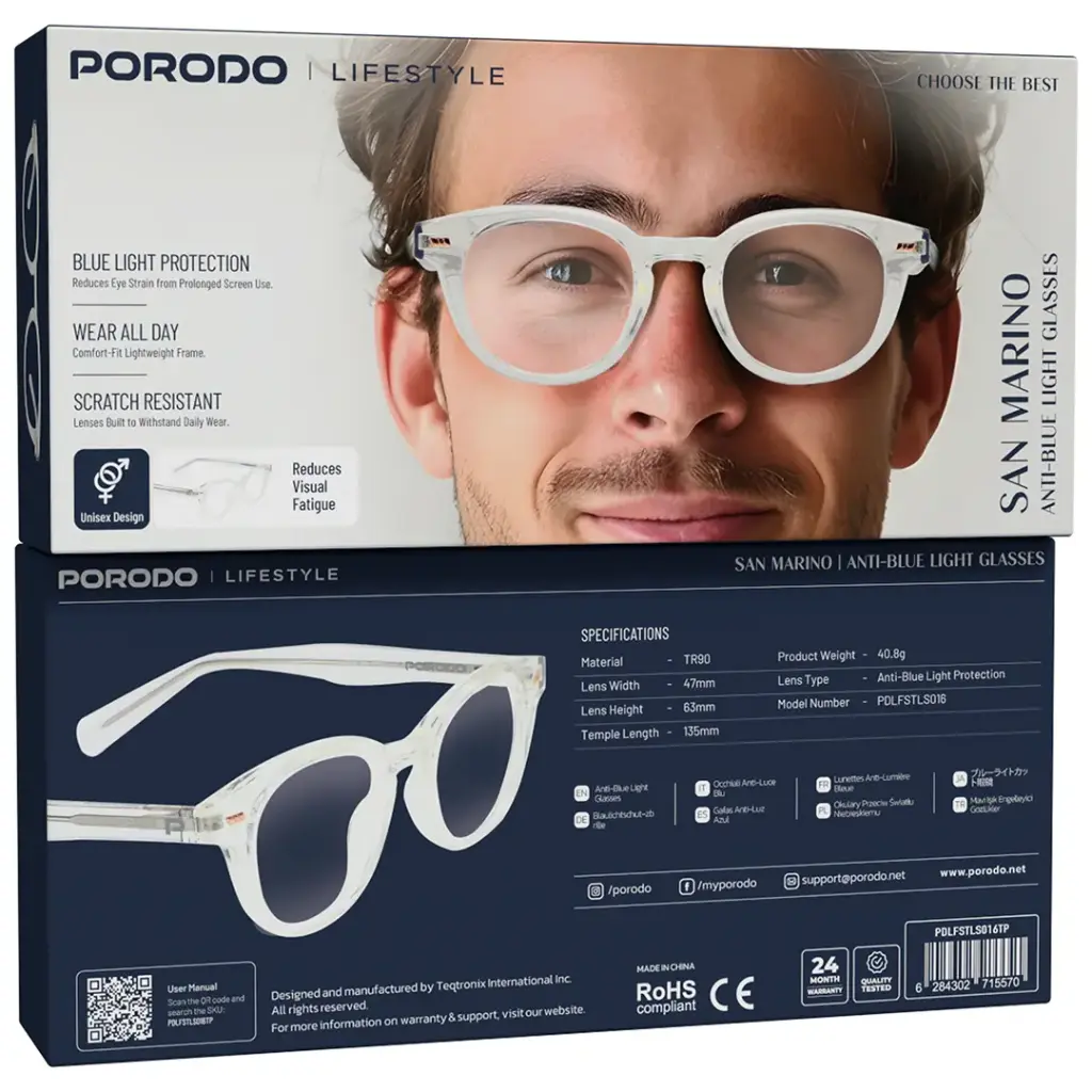 Porodo Lifestyle San Marino Anti-Blue Light Glasses 3