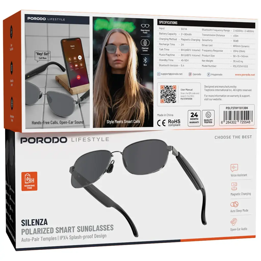 Porodo Lifestyle Silenza Polarized Smart Sunglasses 2