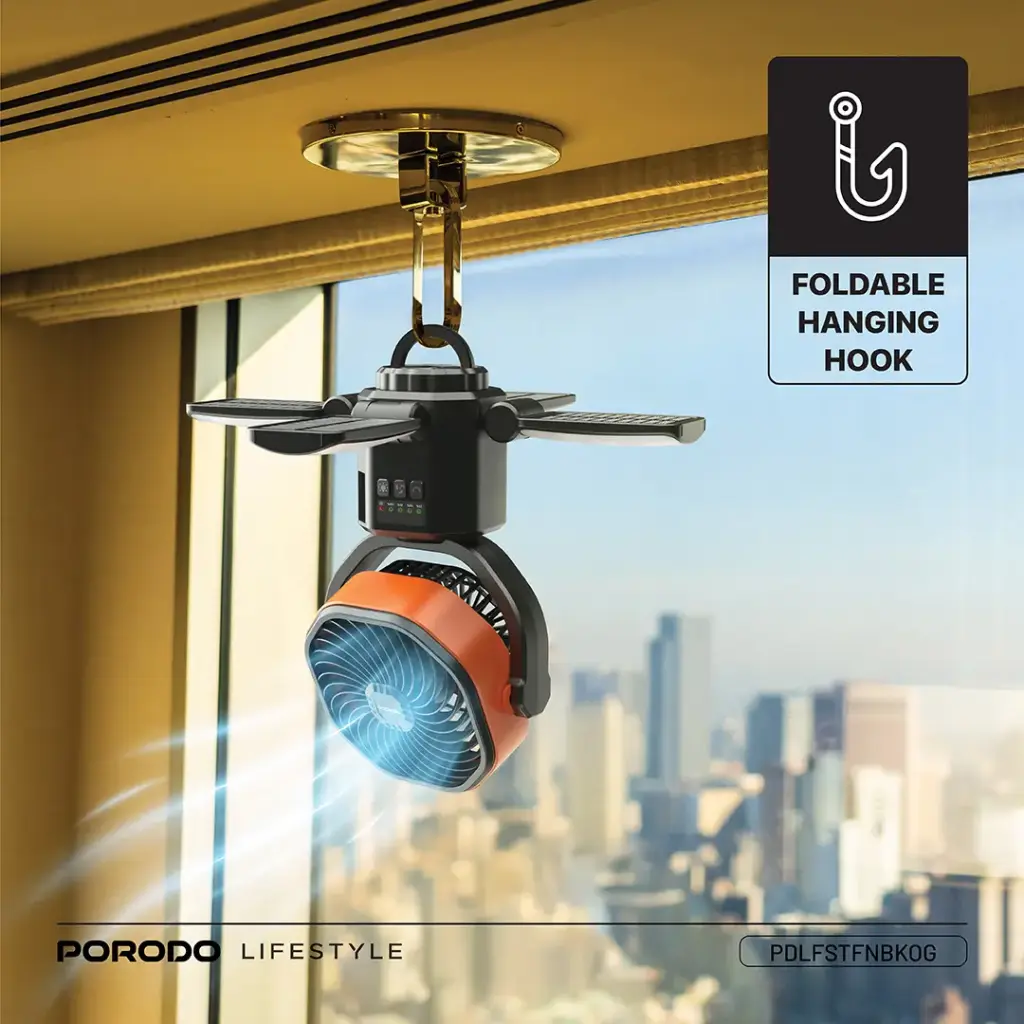 Porodo Lifestyle Suncharge Outdoor Solar Fan 2