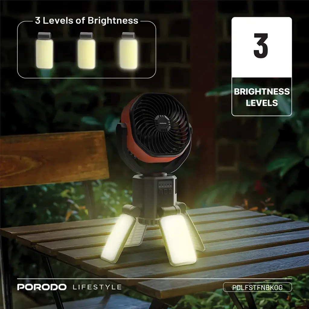 Porodo Lifestyle Suncharge Outdoor Solar Fan 3