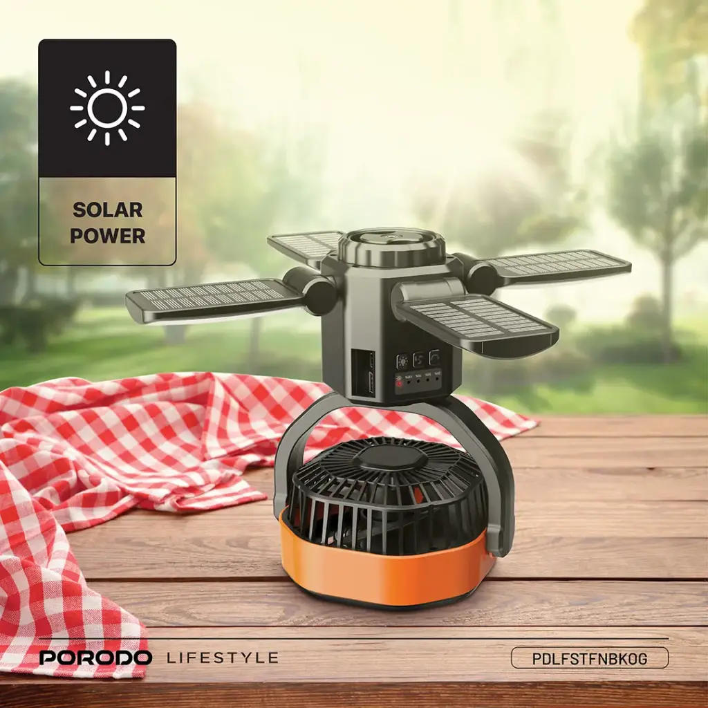 Porodo Lifestyle Suncharge Outdoor Solar Fan 5
