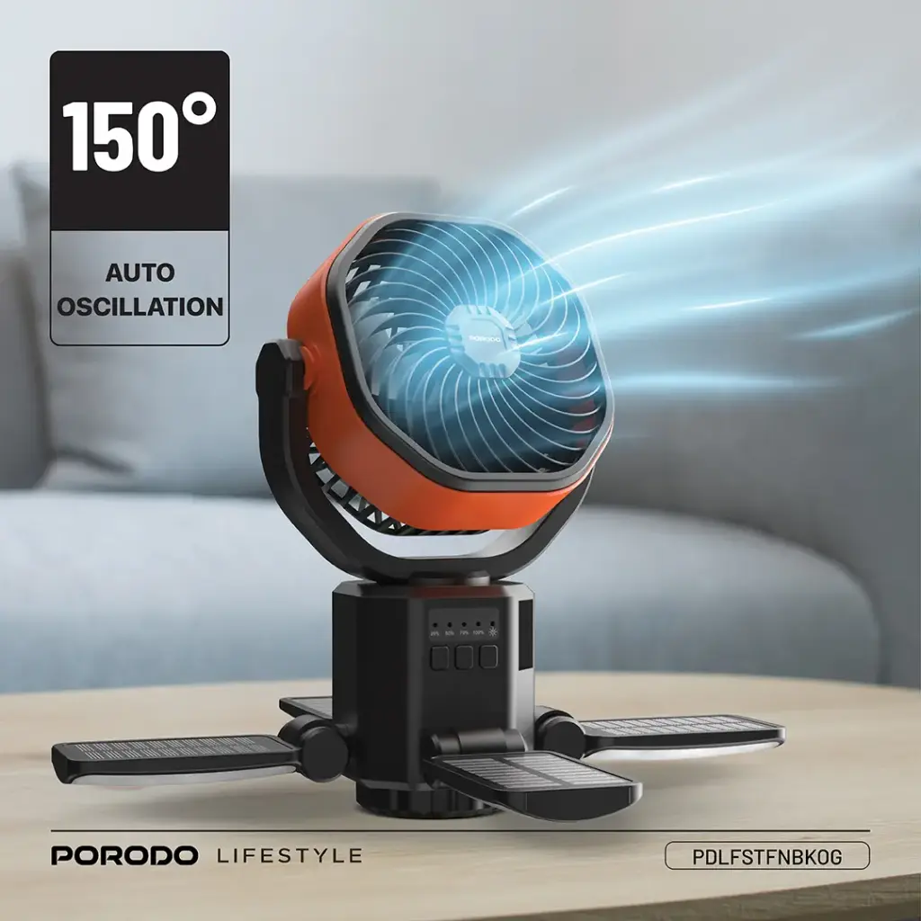 Porodo Lifestyle Suncharge Outdoor Solar Fan 7