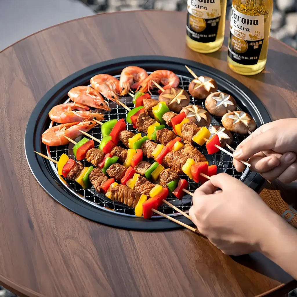 Porodo Lifestyle Tripod-base Outdoor Round Grill Table 2