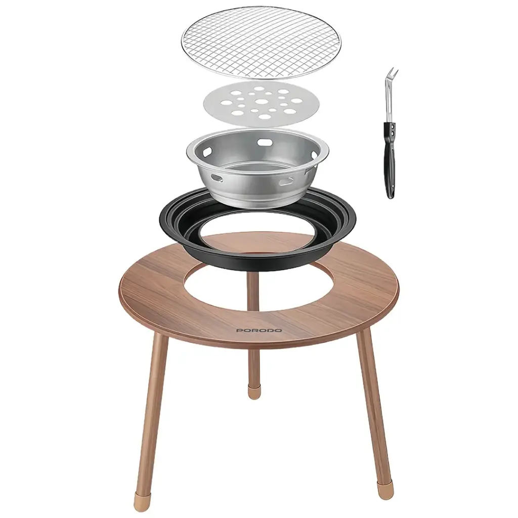 Porodo Lifestyle Tripod-base Outdoor Round Grill Table 5