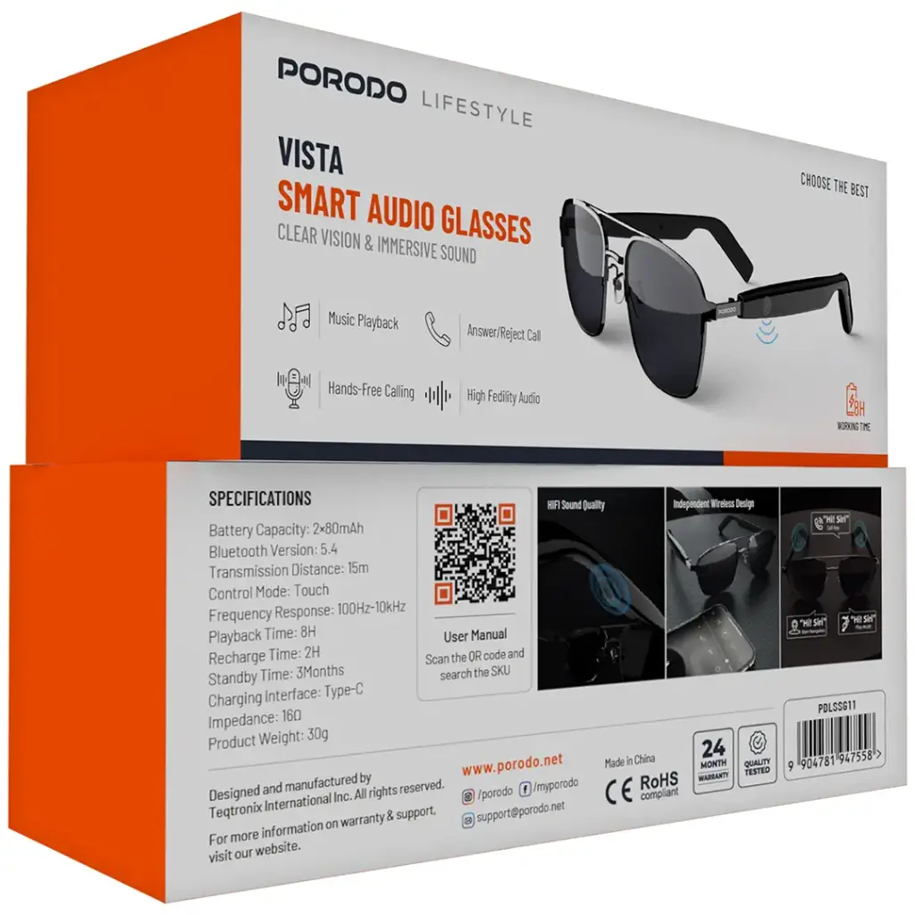Porodo Lifestyle Vista Smart Audio Glasses 4