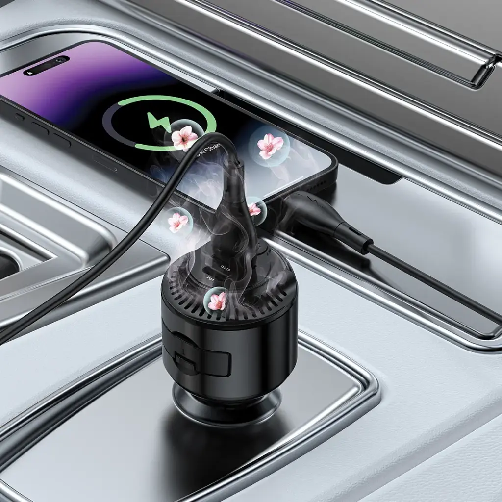 Porodo Mist Charge 2 IN 1 Car Charger 2