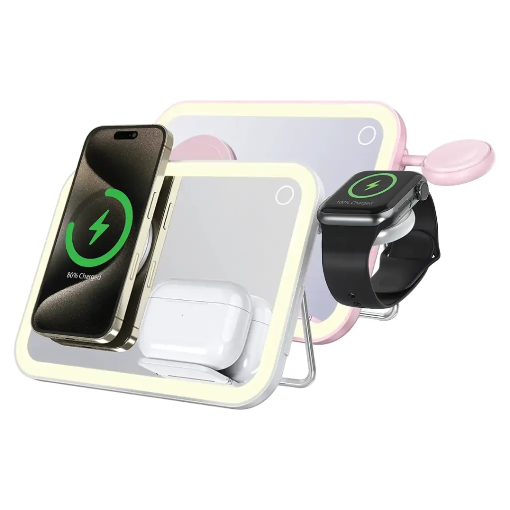 3-in-1 Wireless Charging Station with LED Light 2