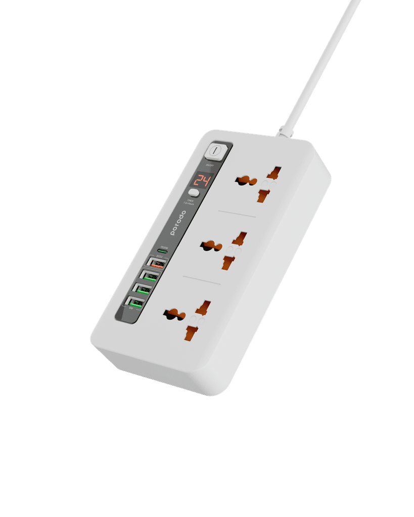 Porodo Multi-Port Power HUB 4 USB-A/USB-C 2M 4