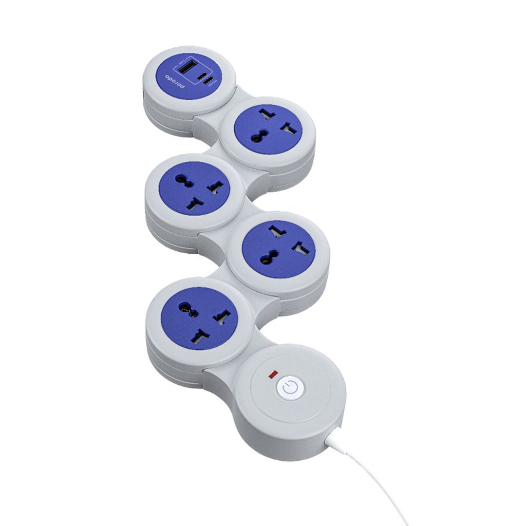Porodo Multi-Socket Strip Universal AC & USB-C Power Delivery 1.8m 2