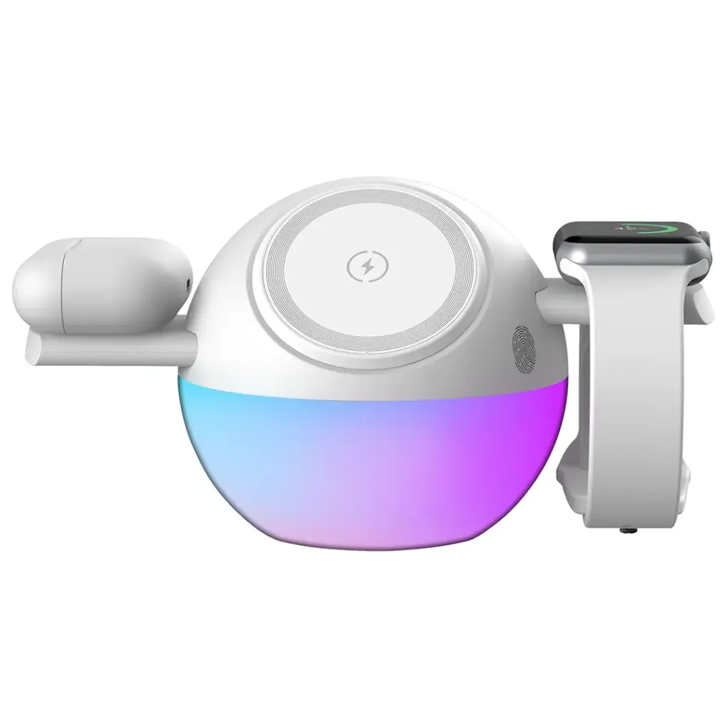 Porodo Orbix 3-In-1 Wireless Charger With Adjustable Ambient Light 3