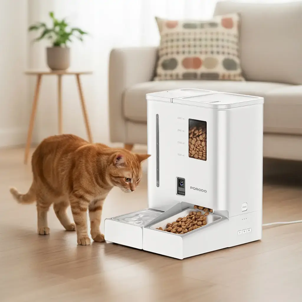 Porodo PETMATE Automatic Pet Feeder with Wi-Fi, Camera and App Control 2