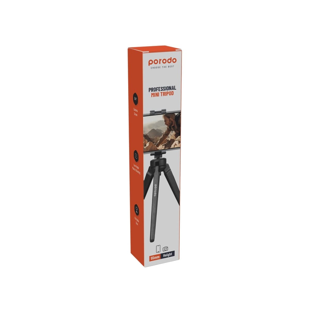 Porodo Professional Mini Tripod 55mm 2