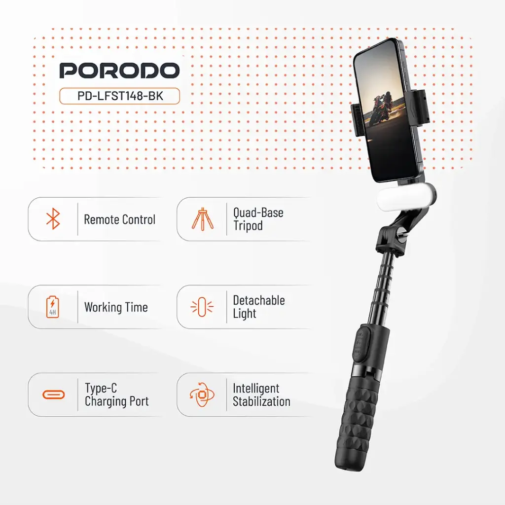 Porodo QuadBase Gimbal Stabilizer 8