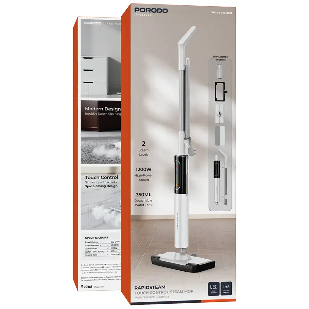Porodo RapidSteam Touch Control Steam Mop 4