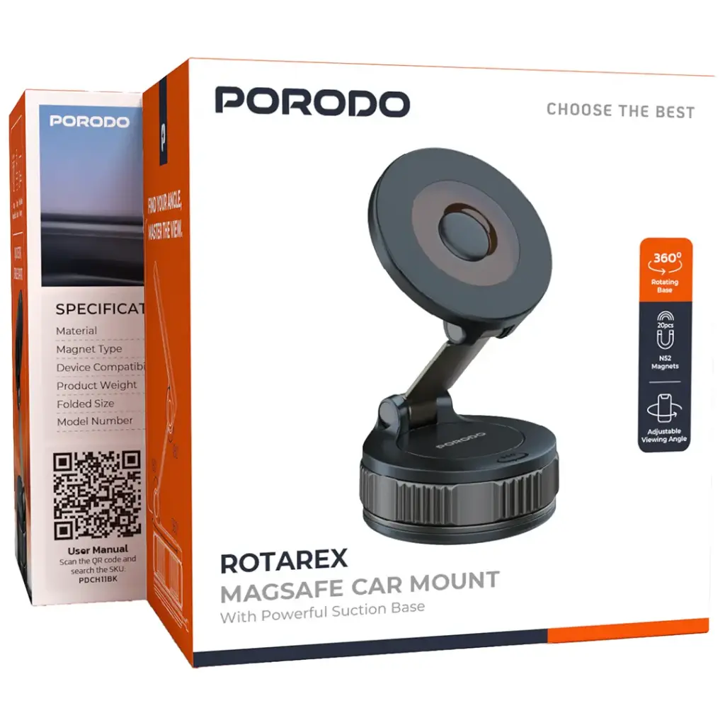 Porodo Rotares Megsafe Car Mount 3