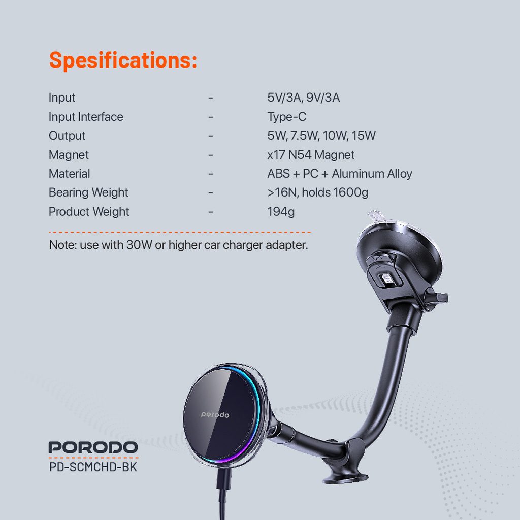 Porodo Semiconductor Cooling Magsafe Charging Mount 6