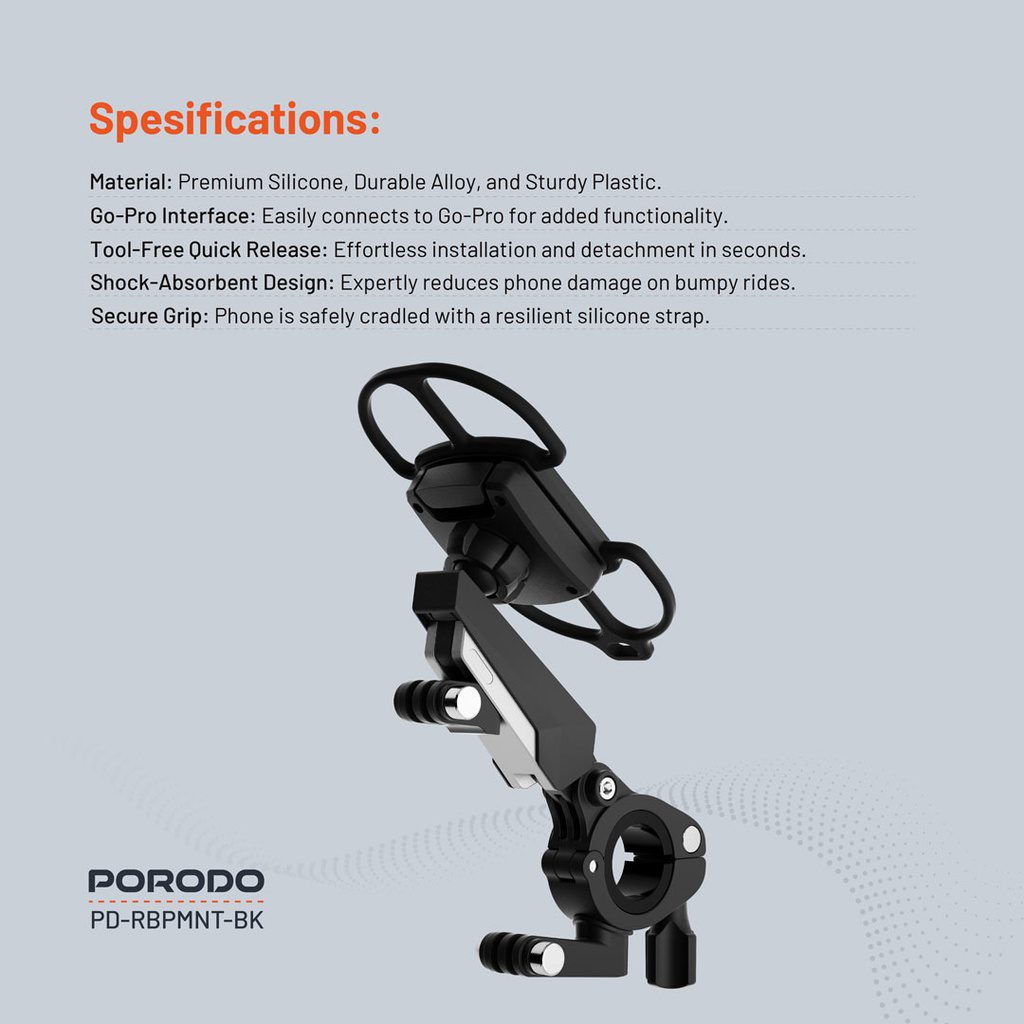 Porodo Shock-Absorption Bicycle Mount 5
