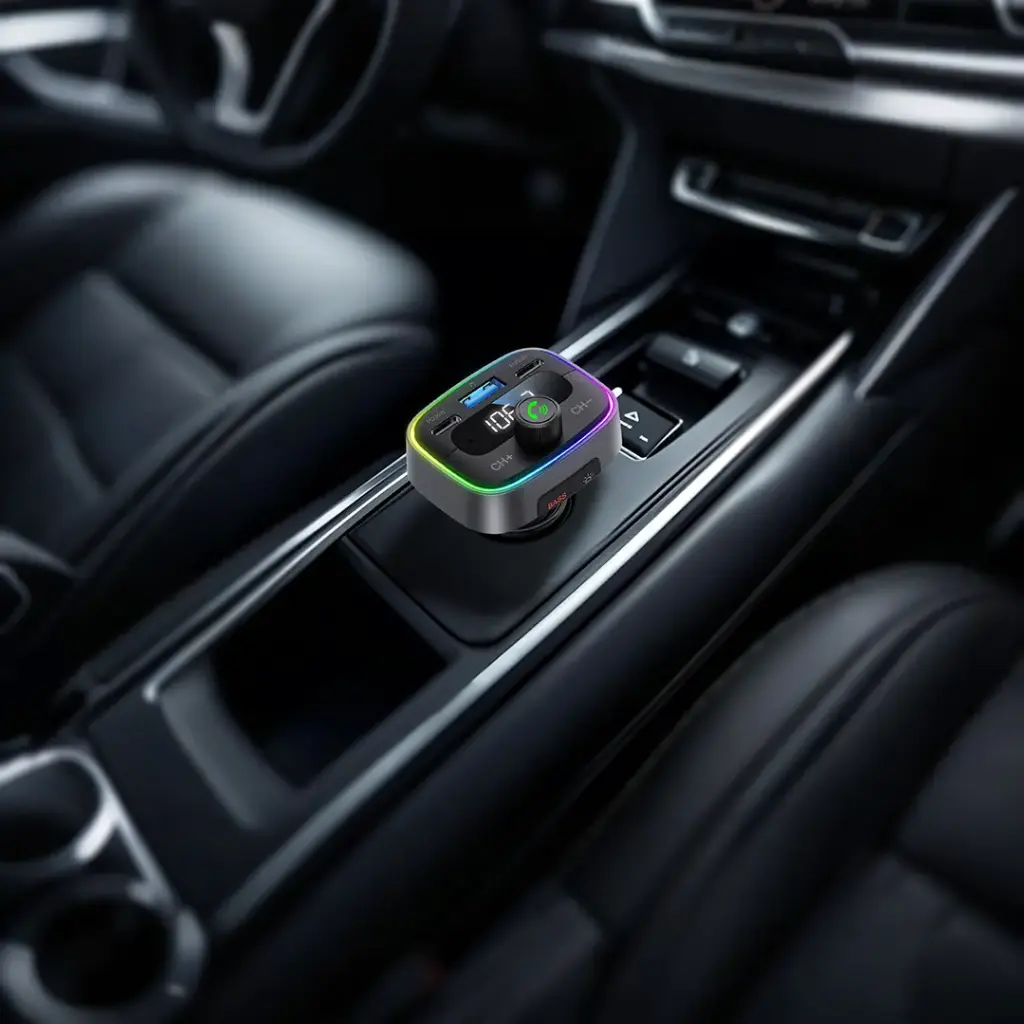 Porodo Smart Car Charger FM Transmitter 2