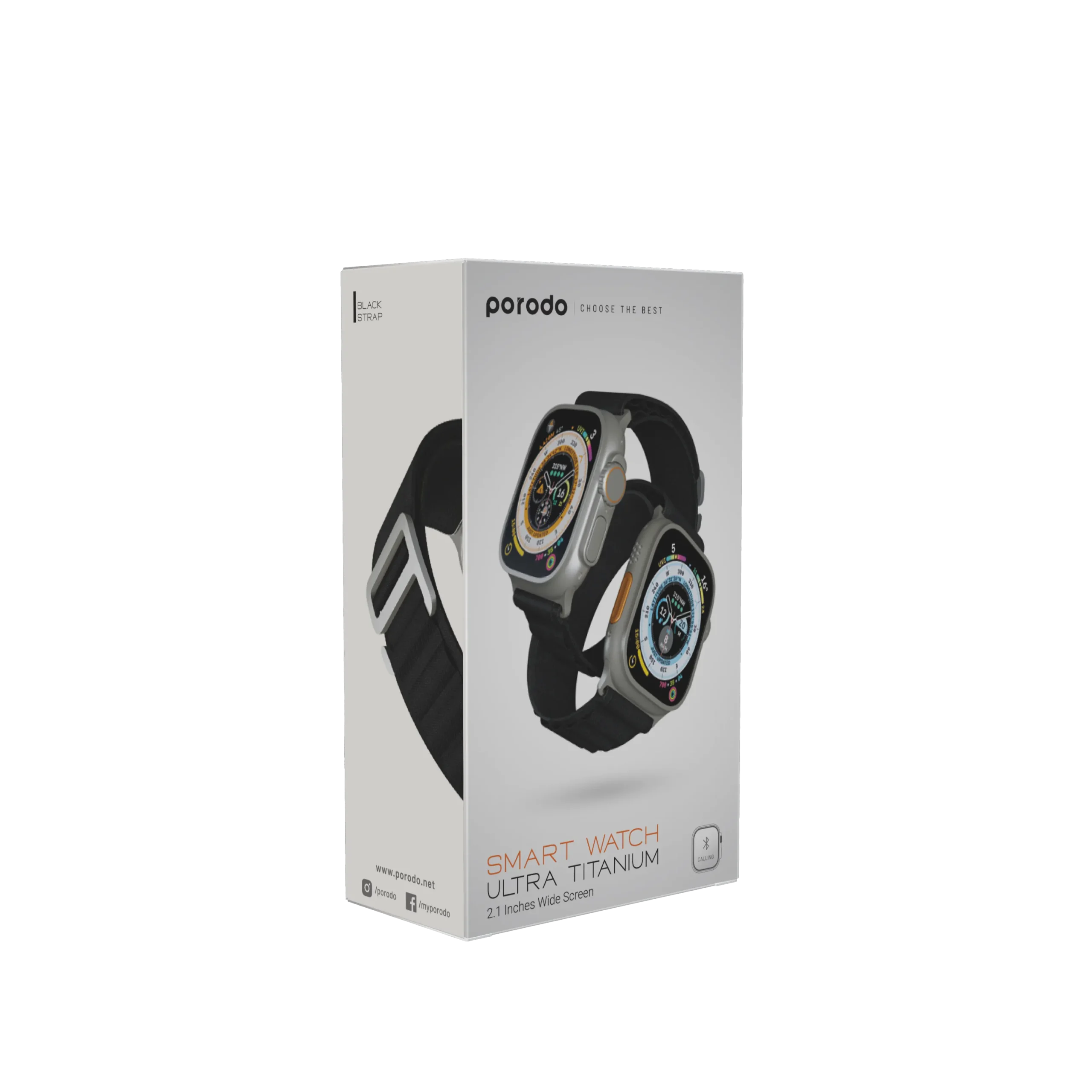 Porodo Smart Watch Ultra Titanium 2.1 Inches Wide Screen 2