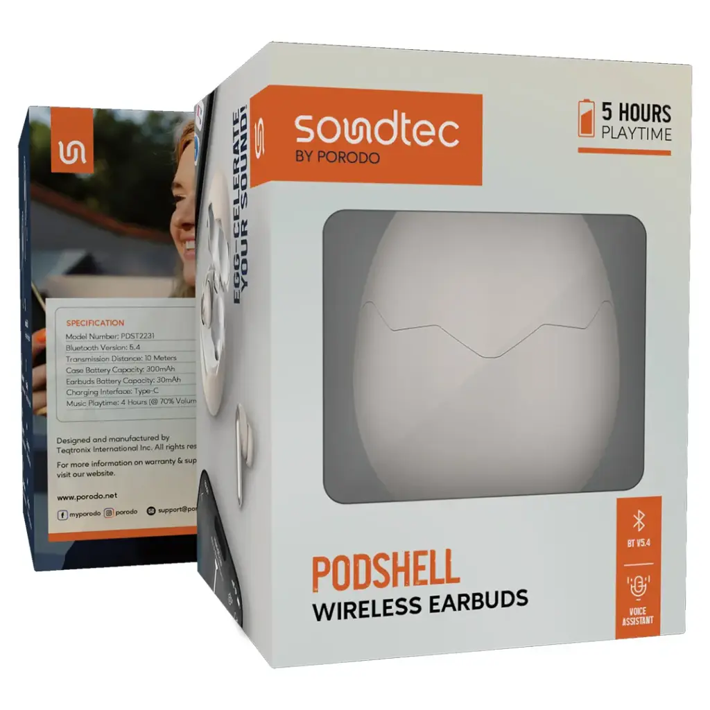 Porodo Soundtec Podshell Wireless Earbuds 3