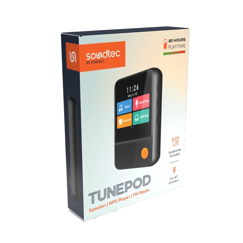 Porodo Soundtec Tunepod Speaker MP3 Player FM Radio 2