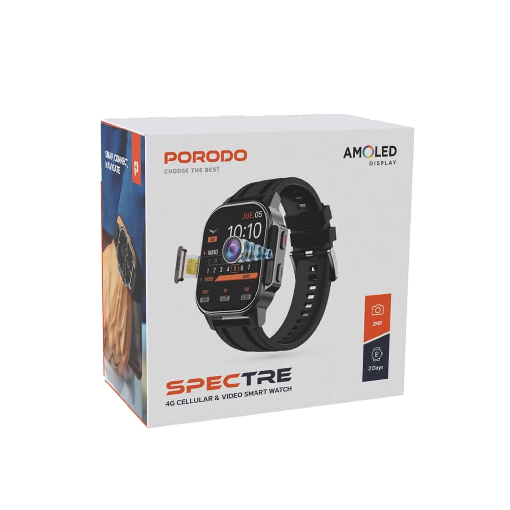 Porodo Spectre 4G Cellular &amp; Video Smart Watch 2